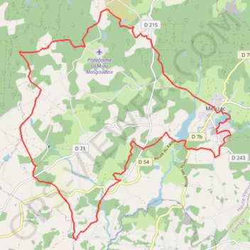 Sentier Entre Puys et Landes PDIPR87 GPS track, route, trail