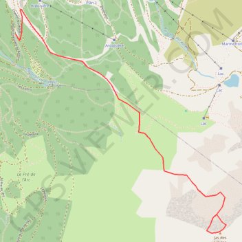 Jas des Lièvres GPS track, route, trail