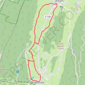 Vercors Autrans Méaudre - De village à village GPS track, route, trail