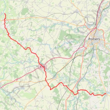 Gençay (86160), Vienne, Nouvelle-Aquitaine, France - La Peyratte (79200), Deux-Sèvres, Nouvelle-Aquitaine, France GPS track, route, trail