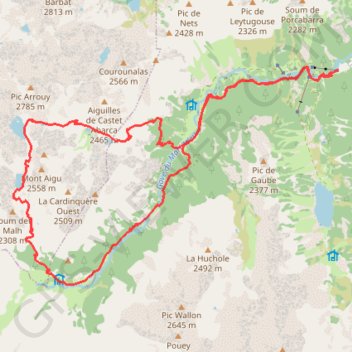 Circuit des lacs - Cauteret GPS track, route, trail