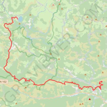 Issarlès - Aubignas GPS track, route, trail