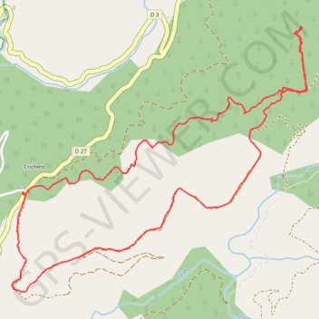 Fontaine du bandit et pointe d' Alziccio GPS track, route, trail