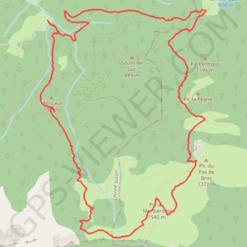Pic de Merdanson GPS track, route, trail