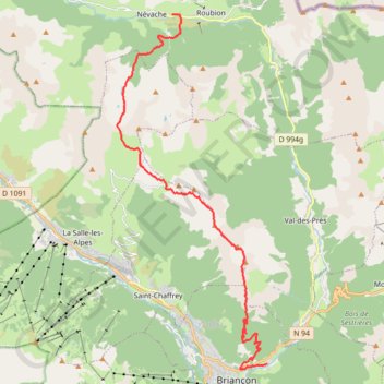 Traversée des Alpes - Étape 18 GPS track, route, trail