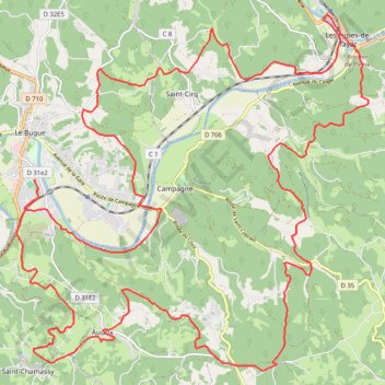 Rando d'Albuga - Le Bugue GPS track, route, trail
