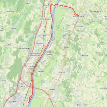 Mâcon - Pont de Vaux GPS track, route, trail
