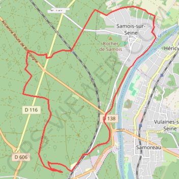 Des hauteurs de la Seine à la forêt GPS track, route, trail