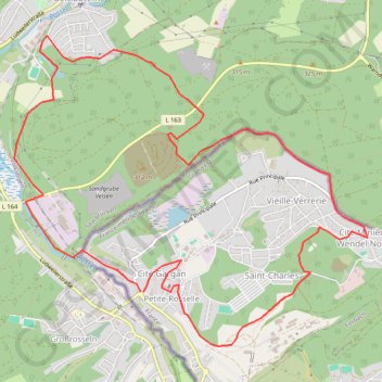 Petite Rosselle, Geislautern, Galibot GPS track, route, trail