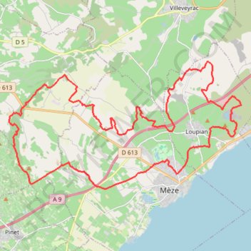 Loupian - Fer à cheval - Bessilles - Saint Martin GPS track, route, trail