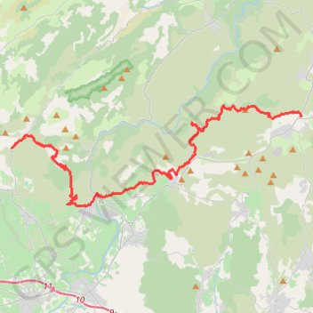 Grande Traversée de l'Hérault - de Roussières à La Font du Griffe GPS track, route, trail