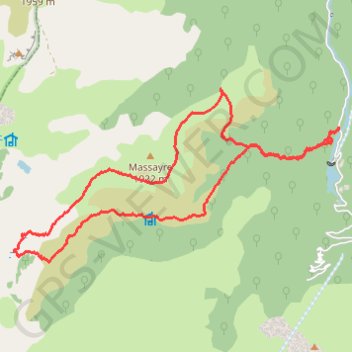 Balade dans le massif d'Aston GPS track, route, trail