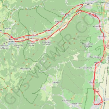Rouffach - Wintzenheim - Stosswihr - Turckheim - Rouffach GPS track, route, trail