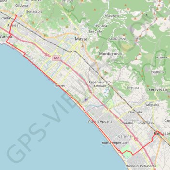 D'Avenza à Pietrasanta GPS track, route, trail