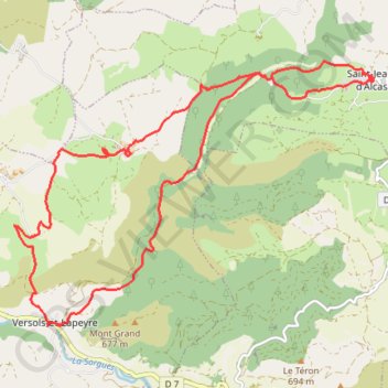 Versols à Hermilix via Saint-Jalcas GPS track, route, trail