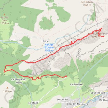 Chablais - Mont Chauffé - Traversée des arêtes GPS track, route, trail