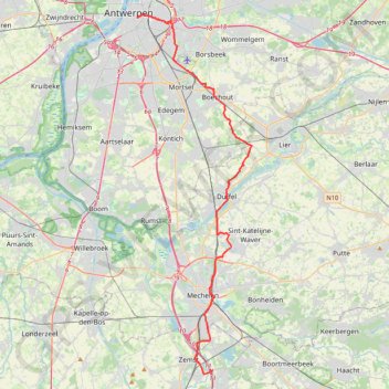 Anvers - Elewijt GPS track, route, trail
