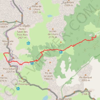 Pic d'Ansabère GPS track, route, trail