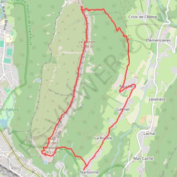 Le Neyron GPS track, route, trail