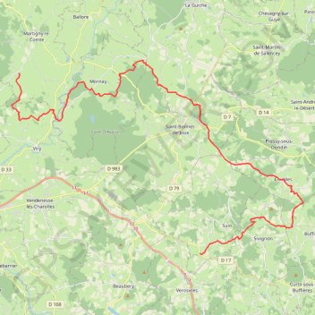 Haut Charolais - Suin - Chiddes - Martigny-le-Comte GPS track, route, trail
