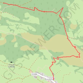 Les granges de Balagueres GPS track, route, trail