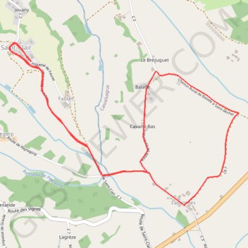 Chemin des Écoliers - Saint-Clair GPS track, route, trail