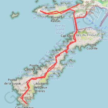 Île pomègues GPS track, route, trail