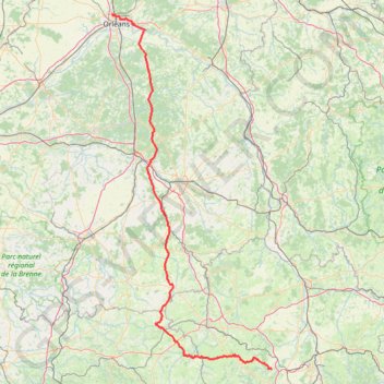Itinéraire de Saran à Ébreuil GPS track, route, trail