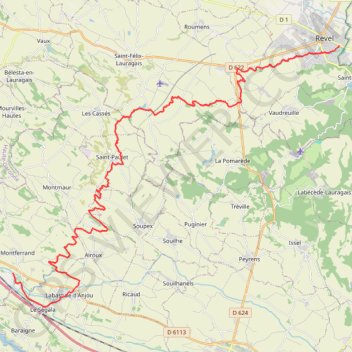 Seuil de Naurouze / Revel GPS track, route, trail