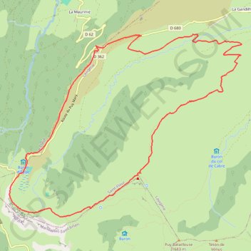La crête du Peyre Arse - Le Claux GPS track, route, trail