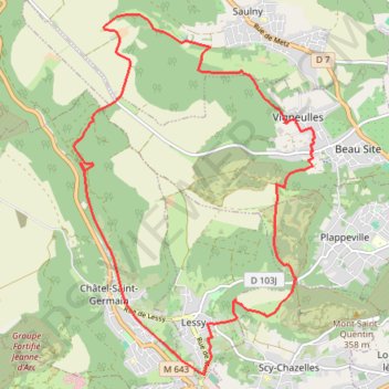 Le Mont Saint-Quentin - La grande boucle GPS track, route, trail