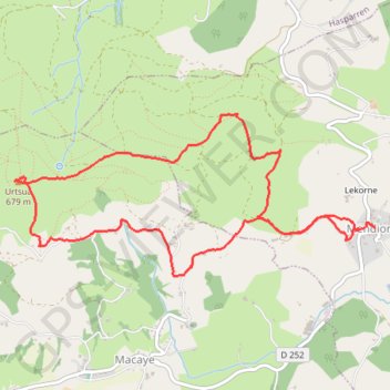 Le Mont Ursuya GPS track, route, trail