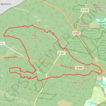 Apremont Franchard GPS track, route, trail