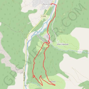 Haut-Verdon : Ondres GPS track, route, trail