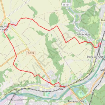 Herouville GPS track, route, trail