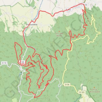 Le Prunier GPS track, route, trail