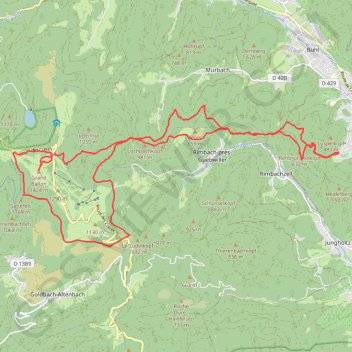 Guebwiller vers Grand Ballon GPS track, route, trail