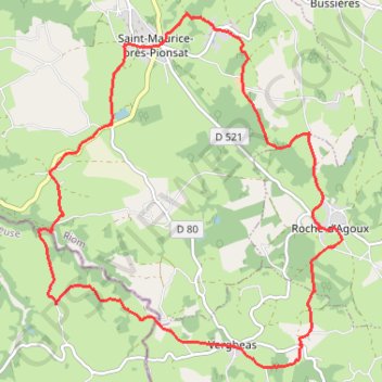 Roche d'Agoux par Vergheas GPS track, route, trail