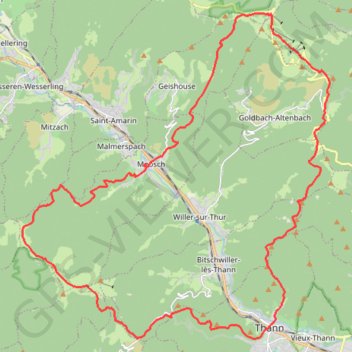 Tour de la Vallée de Thür GPS track, route, trail