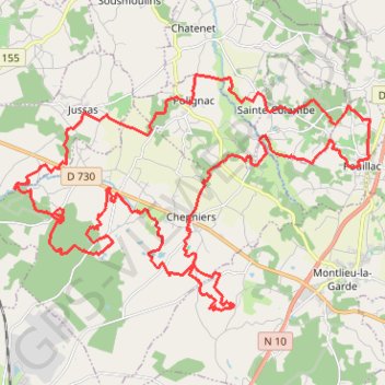 Pouillac GPS track, route, trail