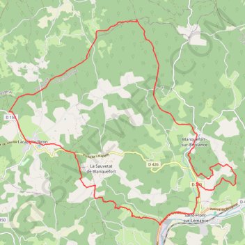 Entre Lacapelle et Blanquefort GPS track, route, trail