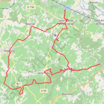 Segonzac 2 GPS track, route, trail