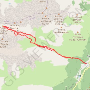 Col du Gleyzin par le vallon des Roches GPS track, route, trail