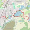 Walk Holmethorpe, Mersers Country Park, Nutfield Marsh, Beside expanded sand quarry GPS track, route, trail