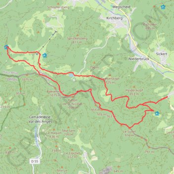 La boucle du Schlumpf GPS track, route, trail