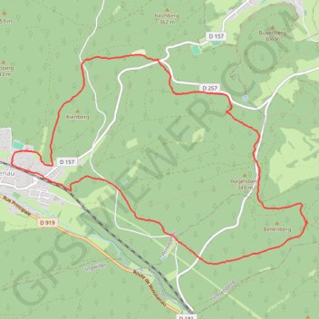 Marche à Wimmenau GPS track, route, trail