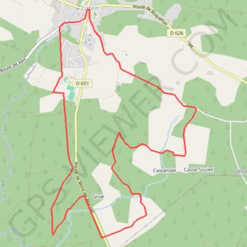 Labrit - Pioc - Bernède GPS track, route, trail