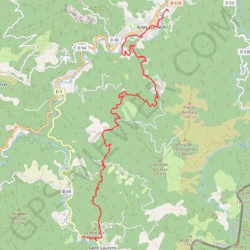 D'Arles-sur-Tech à Saint-Laurent-de-Cerdans GPS track, route, trail