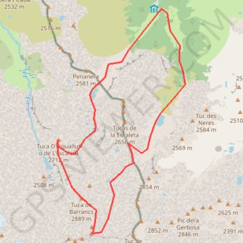Aiguallut, Barrancs, Salenques depuis l'Artiga de Lin GPS track, route, trail