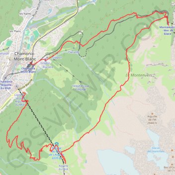 Chamonix - plan aiguille - montenvers - Chamonix GPS track, route, trail